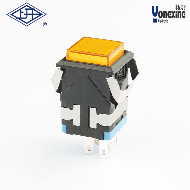 KD2單極自鎖面發(fā)光黃色按鈕開關(guān)