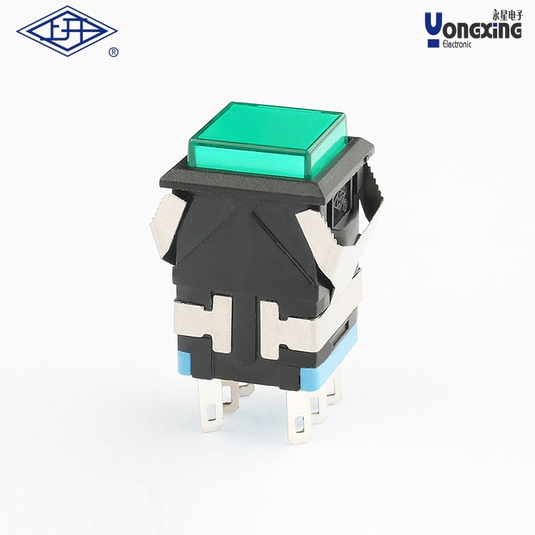 KD2 方形雙刀自鎖帶燈面發(fā)光按鈕