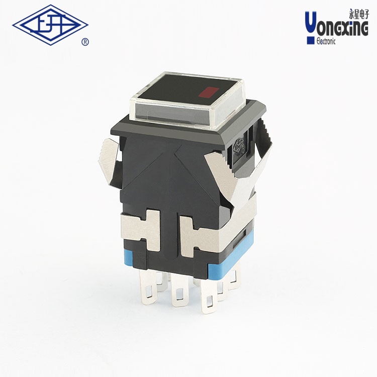 KD2 方形雙刀自鎖帶燈點(diǎn)發(fā)光按鈕