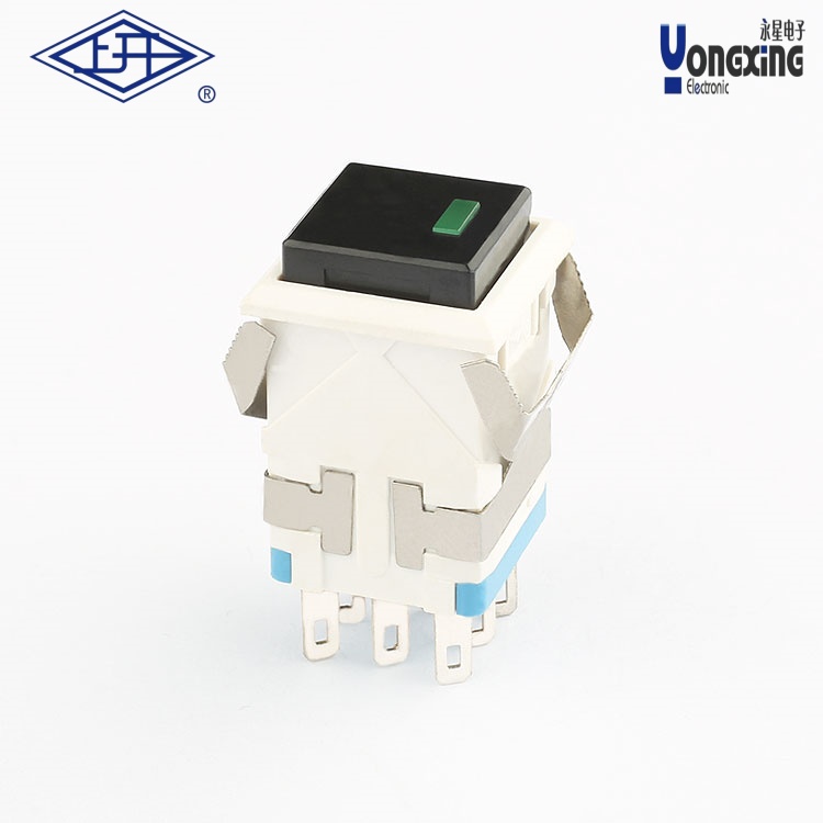 KD2 方形雙刀自鎖帶燈點(diǎn)發(fā)光按鈕