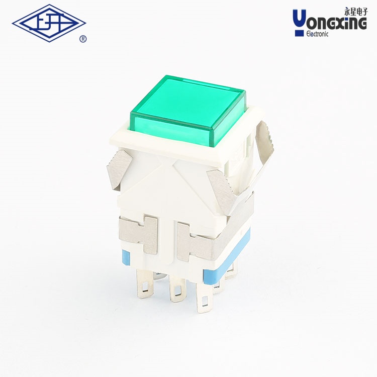 KD2面發(fā)光雙極無鎖帶燈按鈕開關