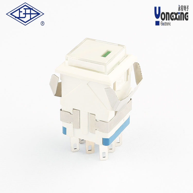 KD2點發(fā)光8腳綠燈按鈕開關