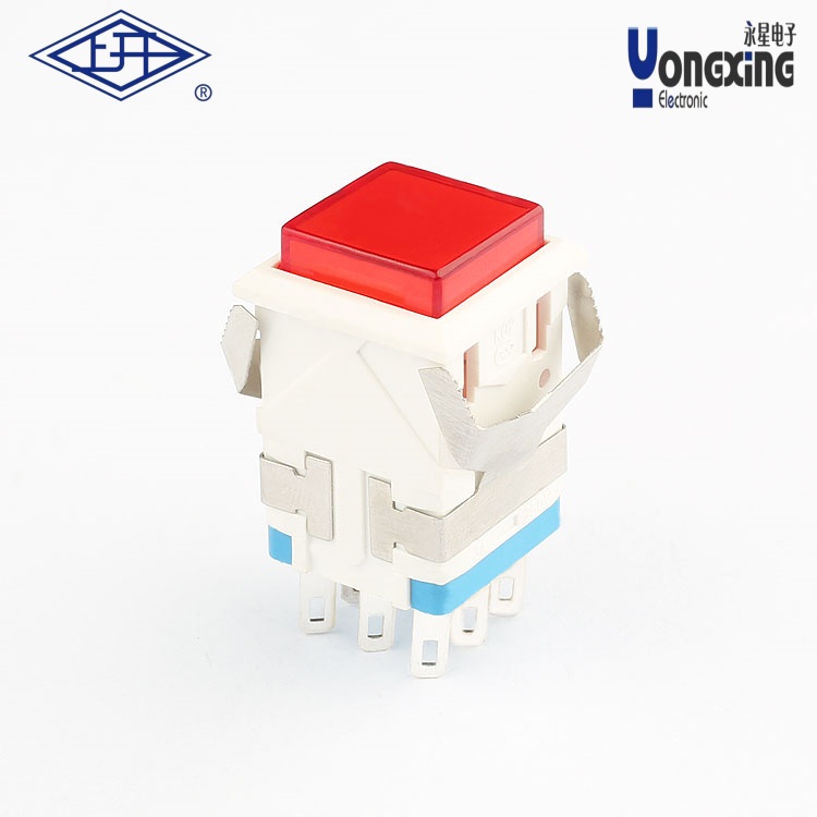 KD2面發(fā)光8腳紅燈按鈕開關