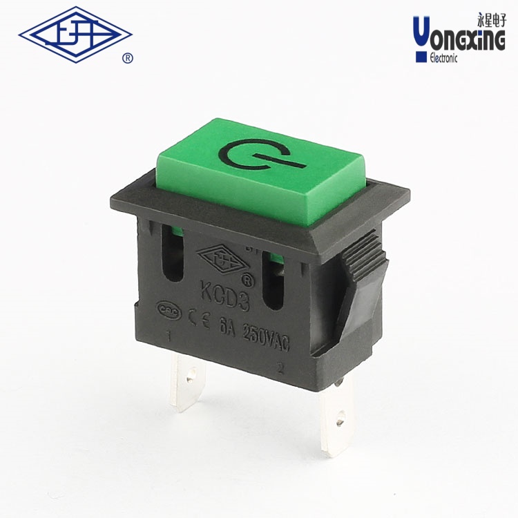 KCD3兩個腳綠色船型開關(guān)