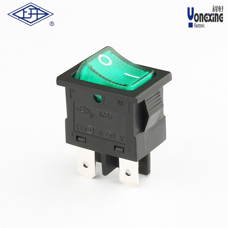 KCD6帶燈黑綠船型開(kāi)關(guān)