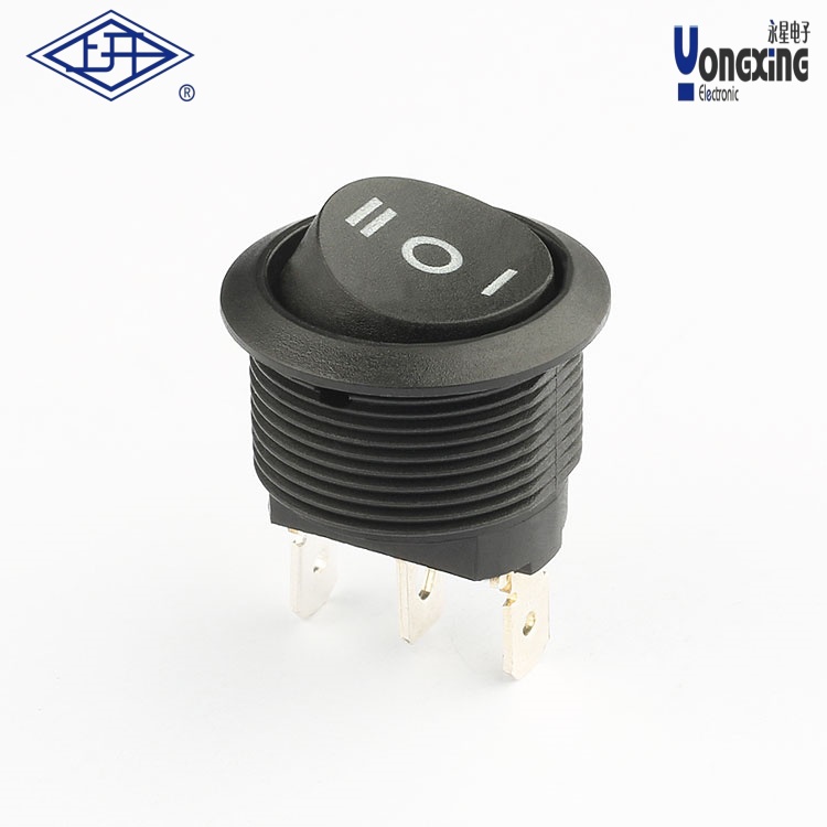 KCD8單極三擲黑色船型開關(guān)