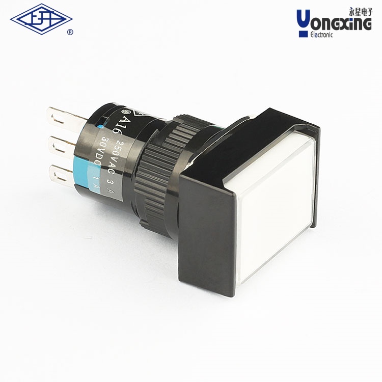 AD16單極自鎖長方形按鈕開關