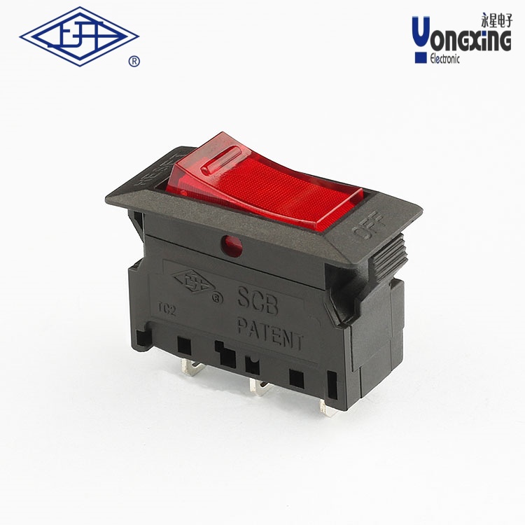SCB帶紅燈短腳紅色過載保護開關