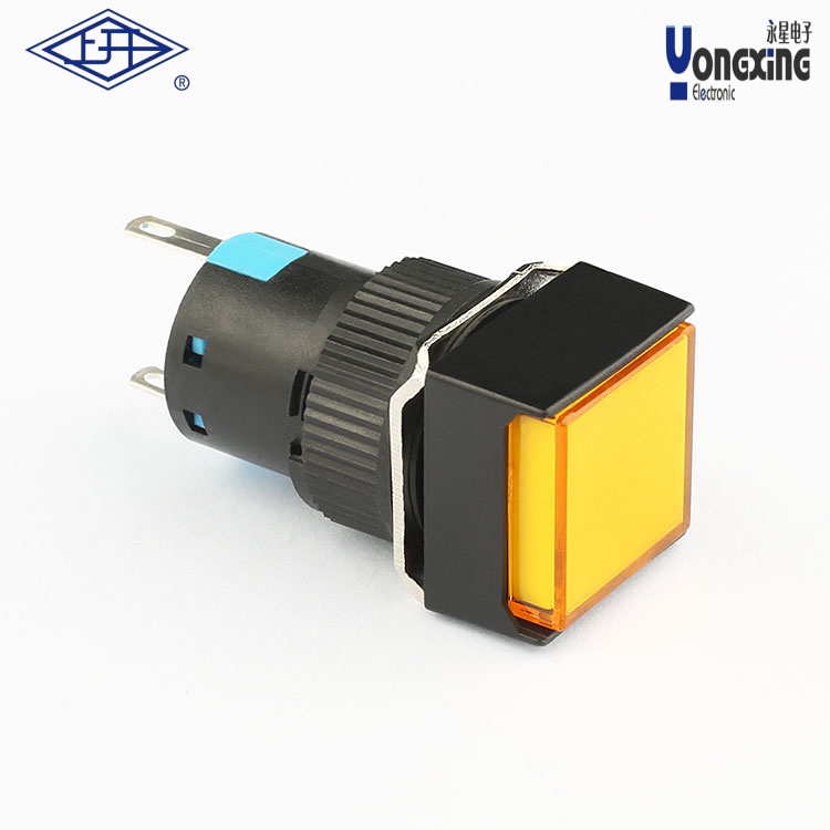 AD長(zhǎng)方形黃色按鈕指示燈