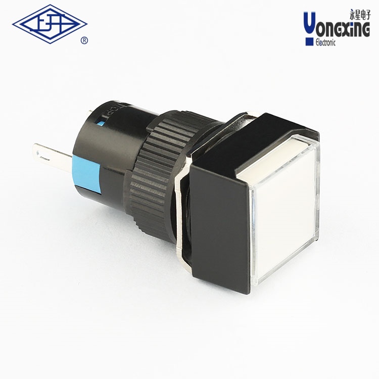 AD(φ16mm)長(zhǎng)方形白色按鈕指示燈