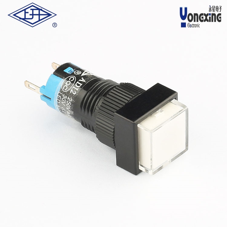 AD(φ12mm)方形白色按鈕指示燈