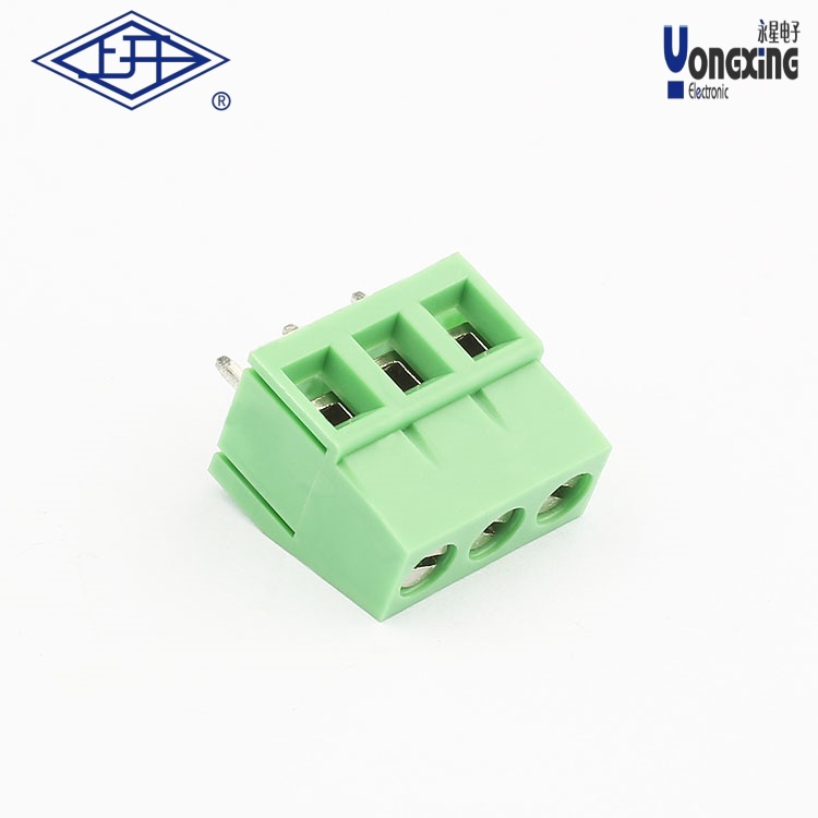 YB螺釘式PCB三針接線端子