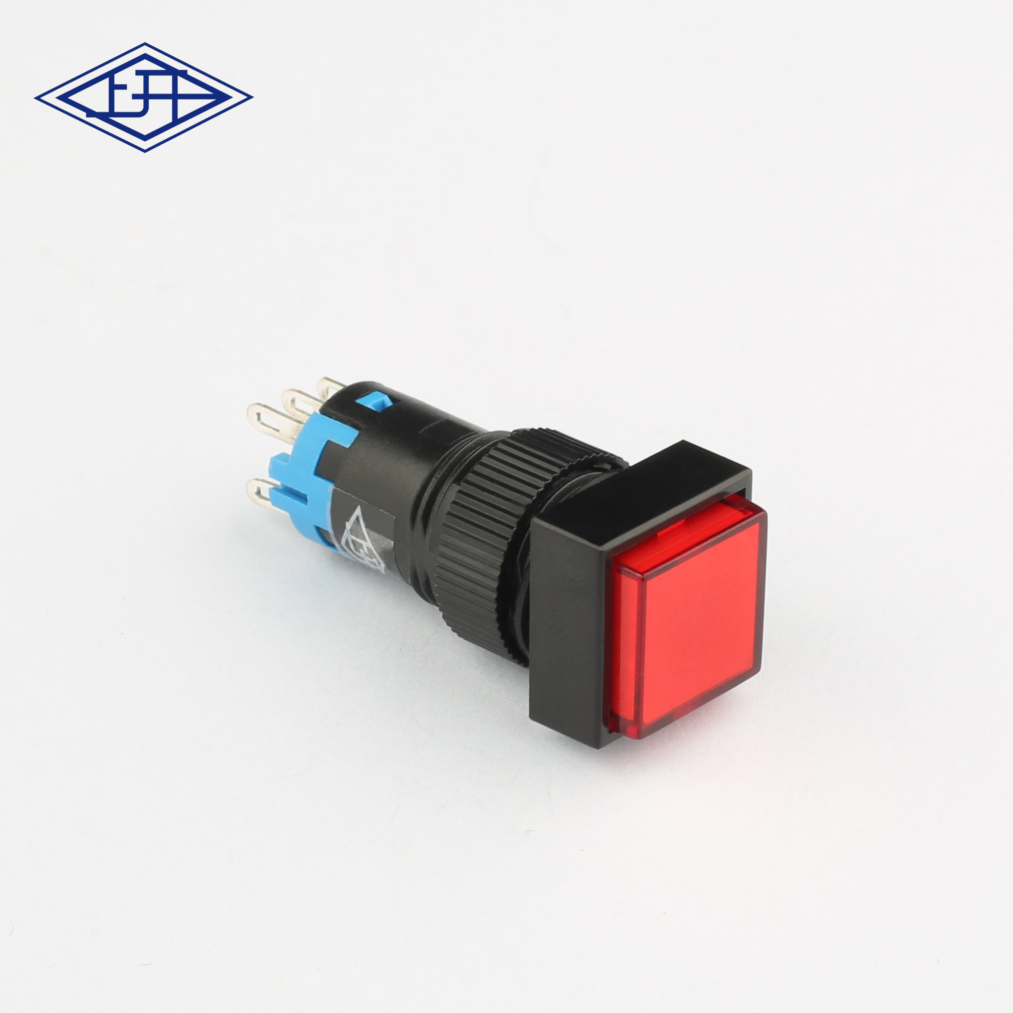 AD12D雙極自鎖紅色方形按鈕開關