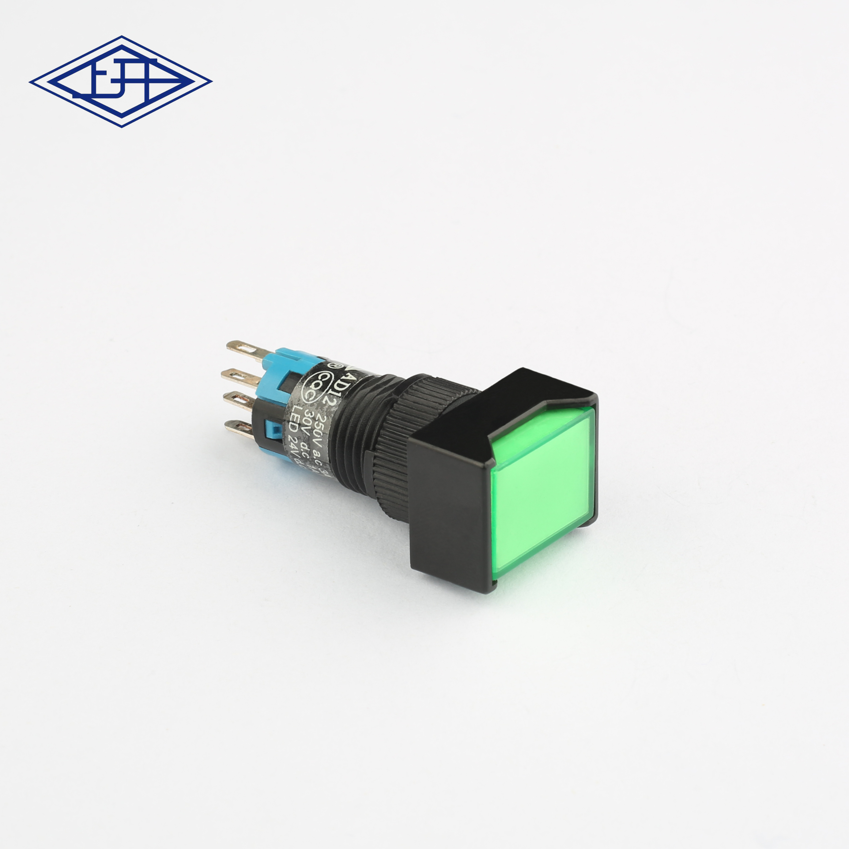 AD12雙極自鎖帶燈綠色按鈕