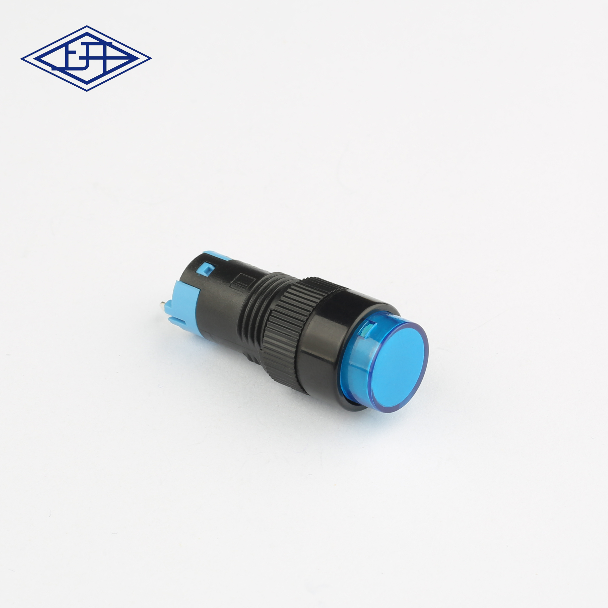 AD12單極自鎖帶燈藍色按鈕